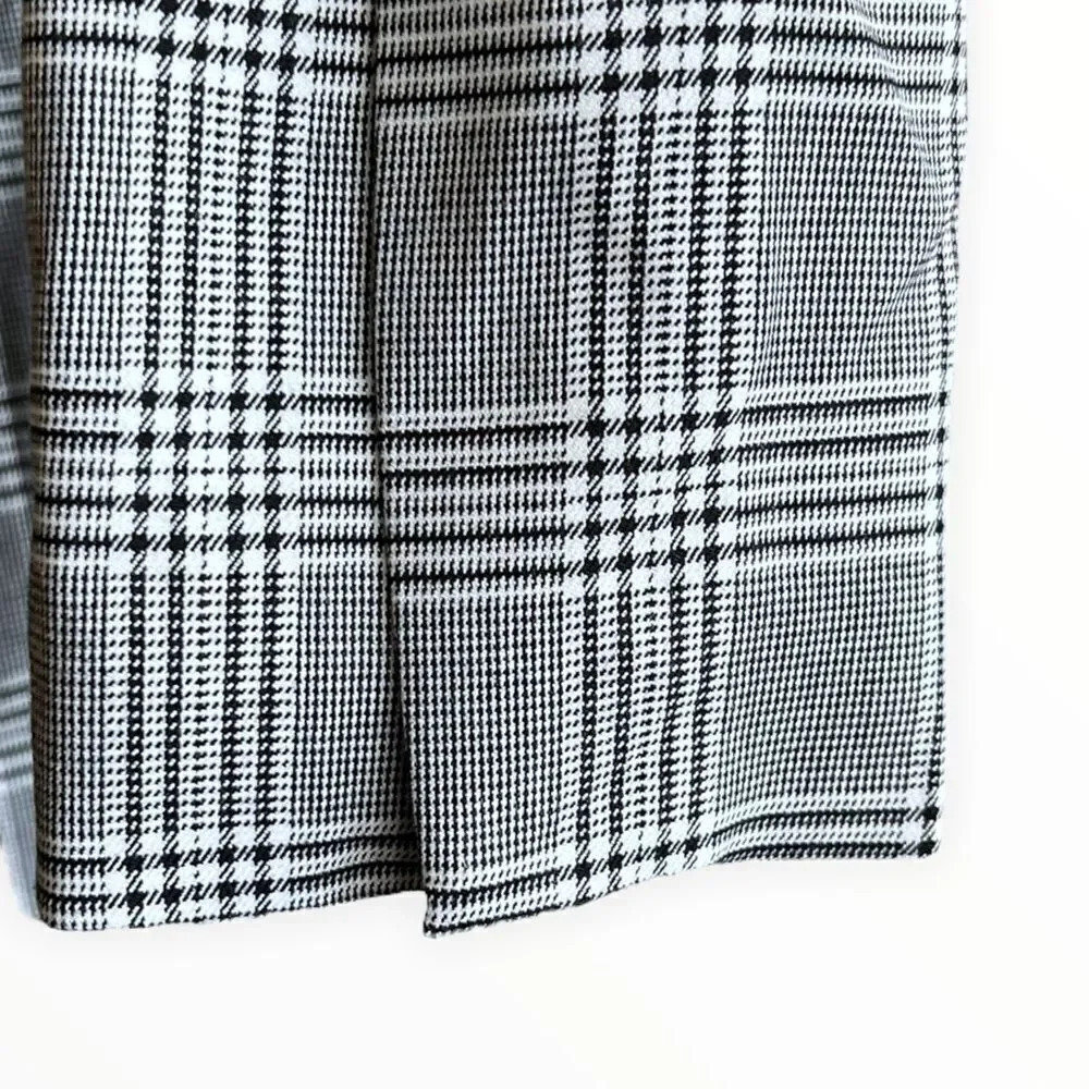 ZARA Black Gray Plaid Tailored Blazer Mini Dress S M NWT - Picture 9 of 12